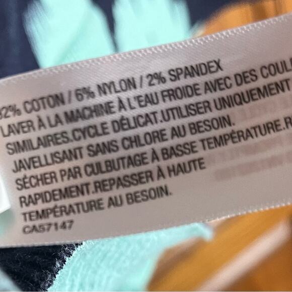 Aqua and Navy Floral Cardigan Size XXL - Picture 5 of 5